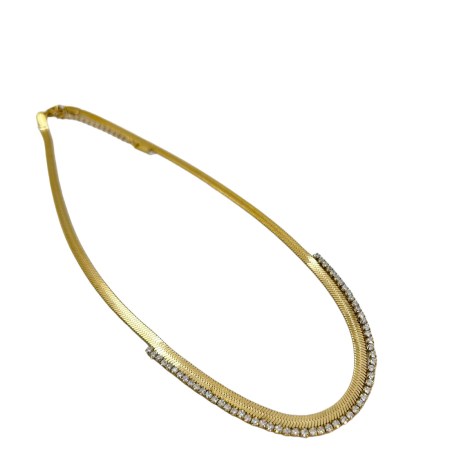 chain gold snake steel with strass1